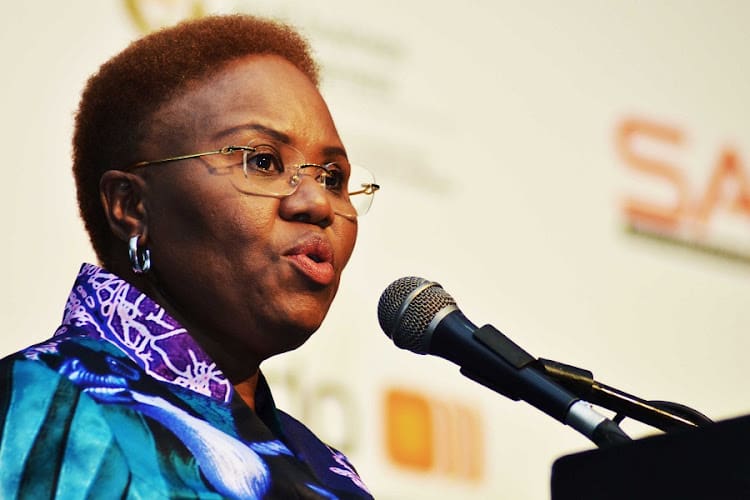 Minister of Small Business Development Lindiwe Zulu addressing during the South African Business Incubation Conference(SABIC). Gallagher Conference Centre, Midrand, Johannesburg.10.03.2016