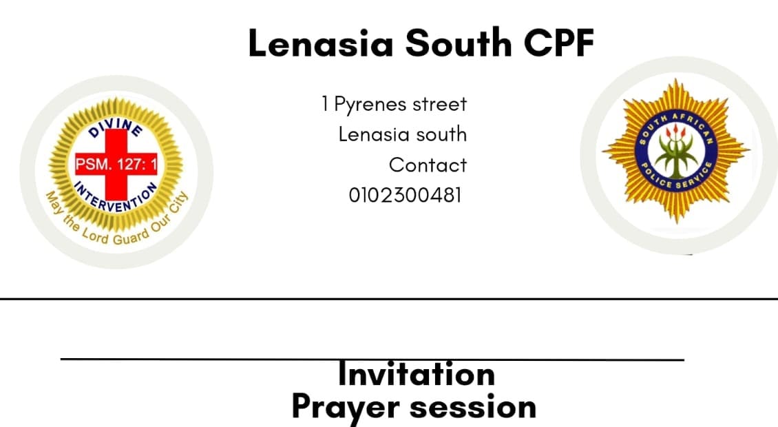 Lenasia South to unite in prayer: LSDIA and CPF join forces for community safety