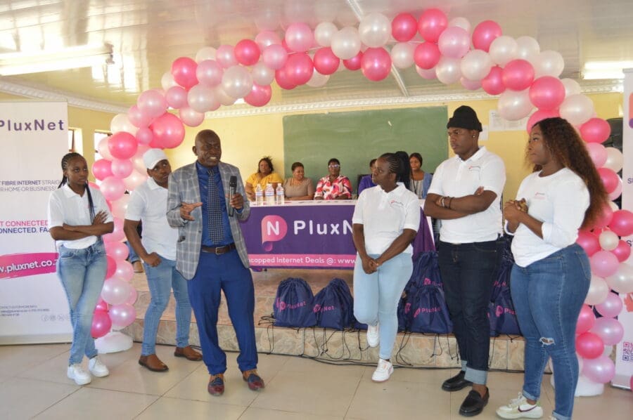 Pluxnet donates essential resources to Ithuba Lethu Secondary School in Finetown