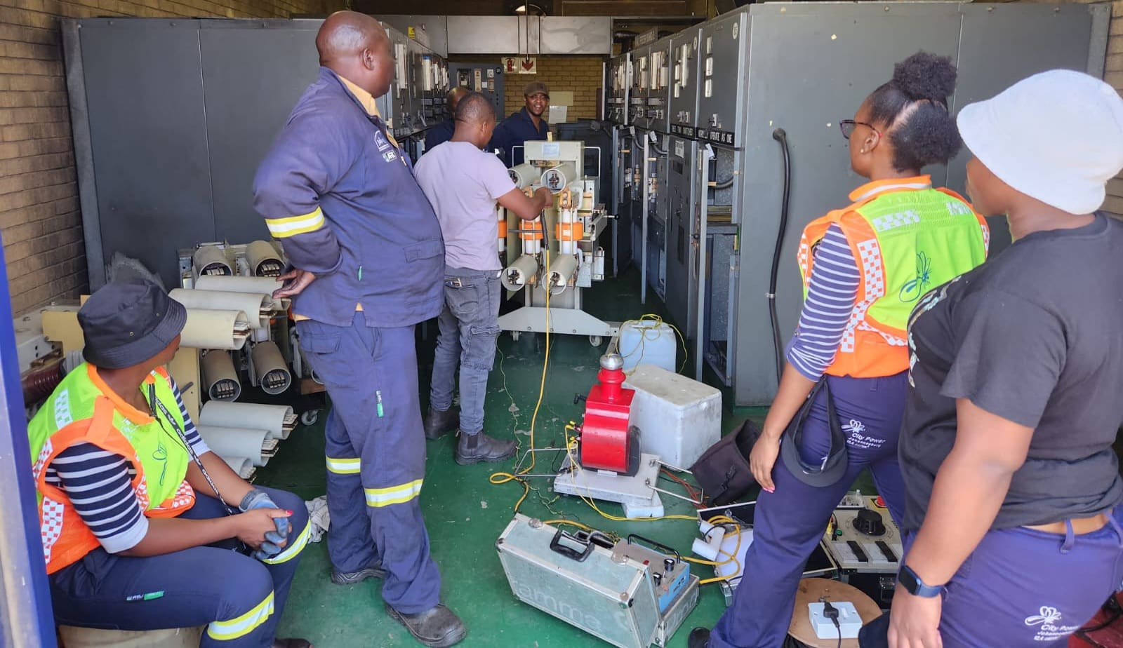 City Power and Rand Water teams working tirelessly to testore Eikenhof Substation