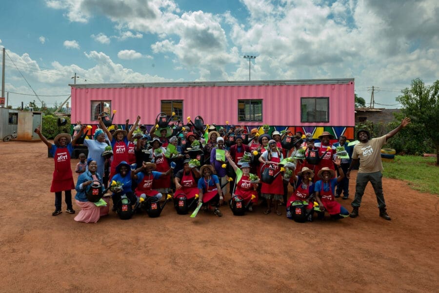 Shoprite’s Grow Your Own project provides garden-in-a-bucket kits to families in Ennerdale