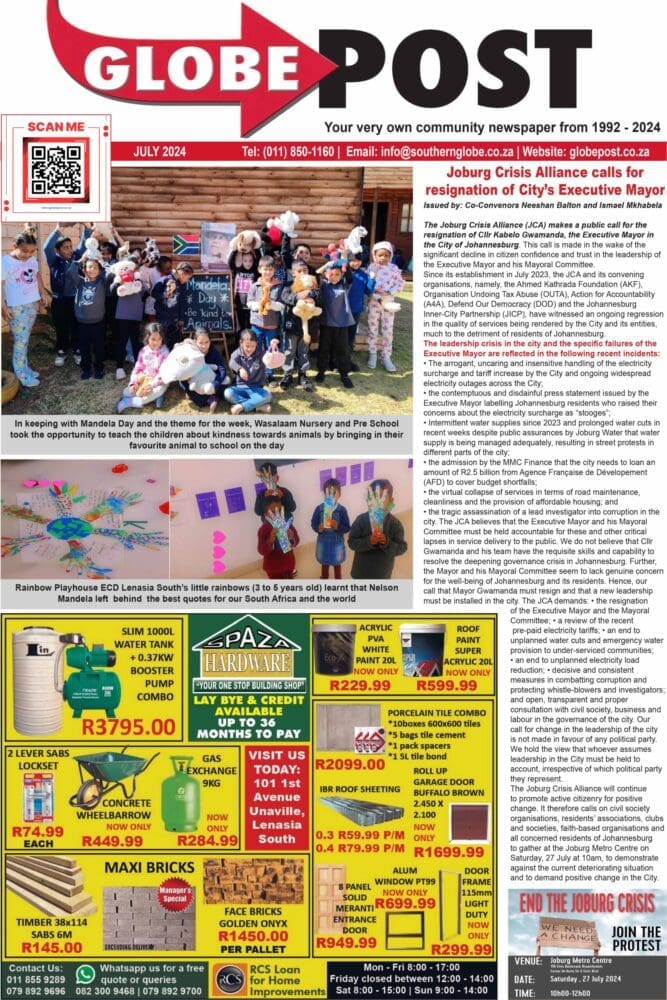 Current Issue: Globe Post End July 2024