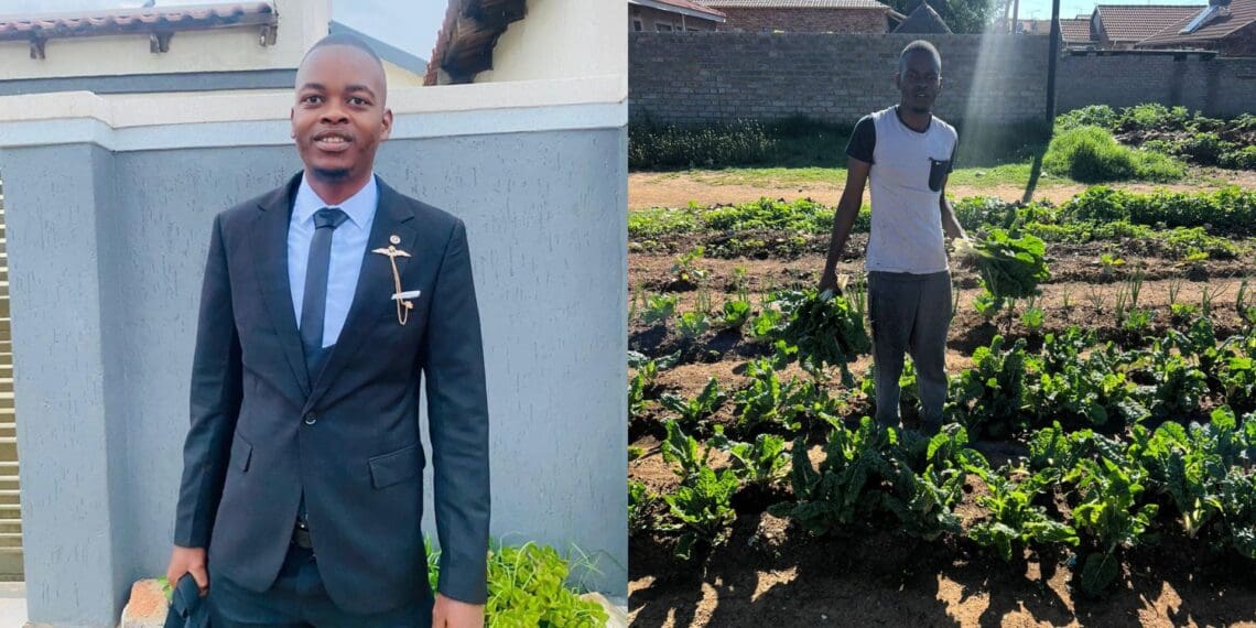 Nyiko Nkhwashu farms a variety of crops, a journey he started after working as a financial advisor. (Image: Supplied/ Food For Mzansi)