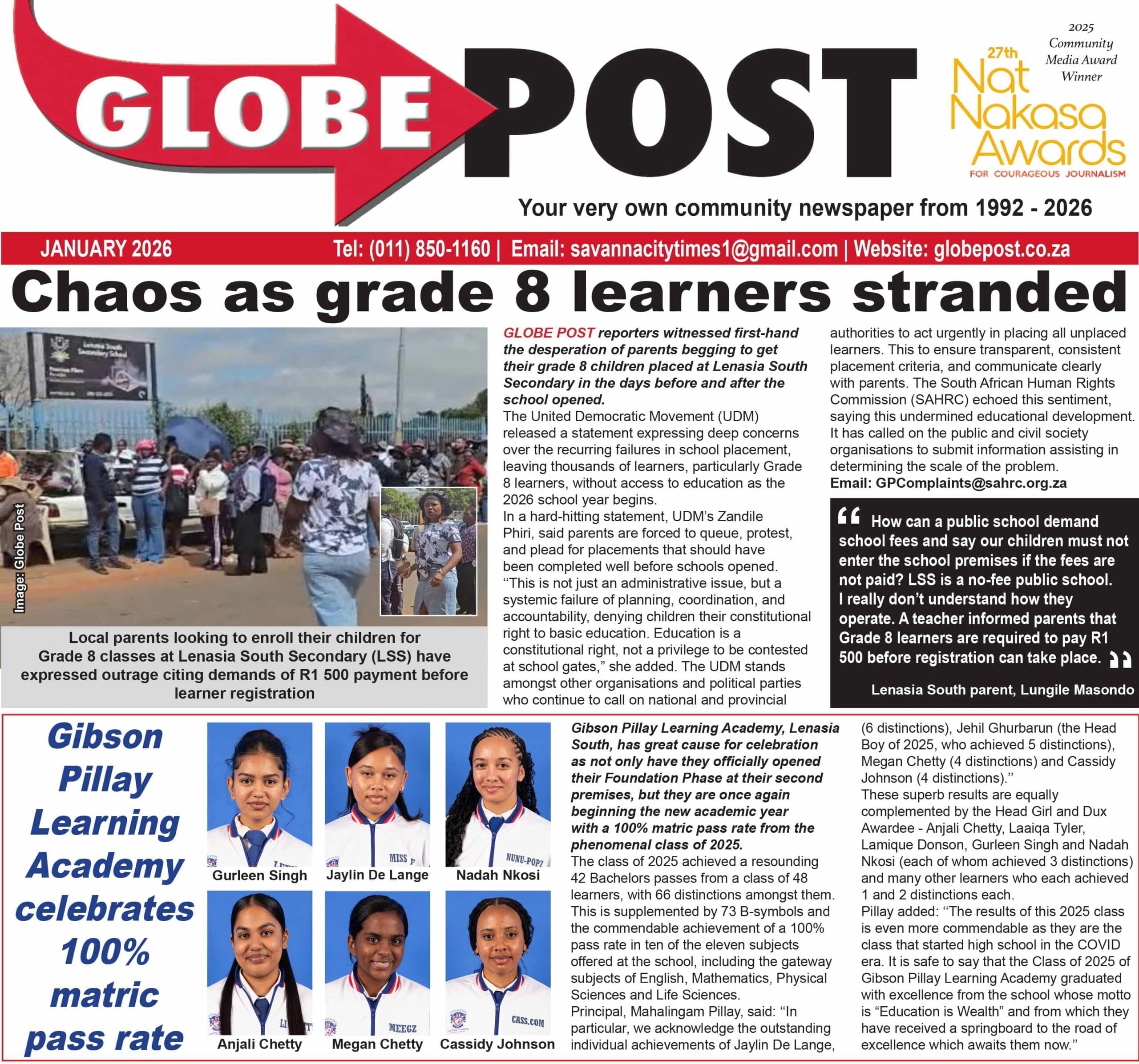 Globe Post – January End Issue
