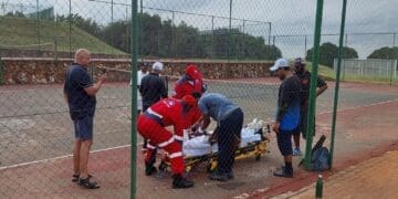 Elderly man injured after falling at Lenasia South Tennis Courts