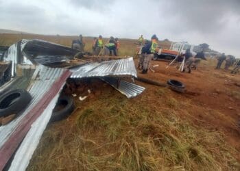 Ennerdale shack demolished by JMPD (Image: Mfanafuthi Khambule)