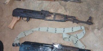 Police recover three AK-47 rifles and arrest two suspects in Lawley