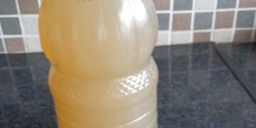 Contaminated water collected from a household tap in Ennerdale (Image: Dean Daniels)