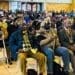Traditional leaders sit among residents at the packed Lenasia South Civic Centre, attending the IDP (Image: Viki Stuurman)