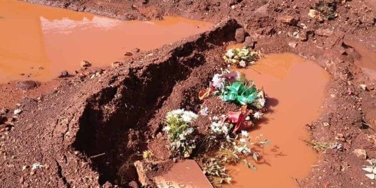Gravesites impacted by heavy rainfall (Image: Johannesburg City Parks and Zoo)
