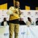 Gauteng MEC for Education, Sport, Arts, Culture and Recreation, Lebogang Maile, addresses residents in Ennerdale during the “It Takes a Village to Raise a Child” campaign (Image: Viki Stuurman)